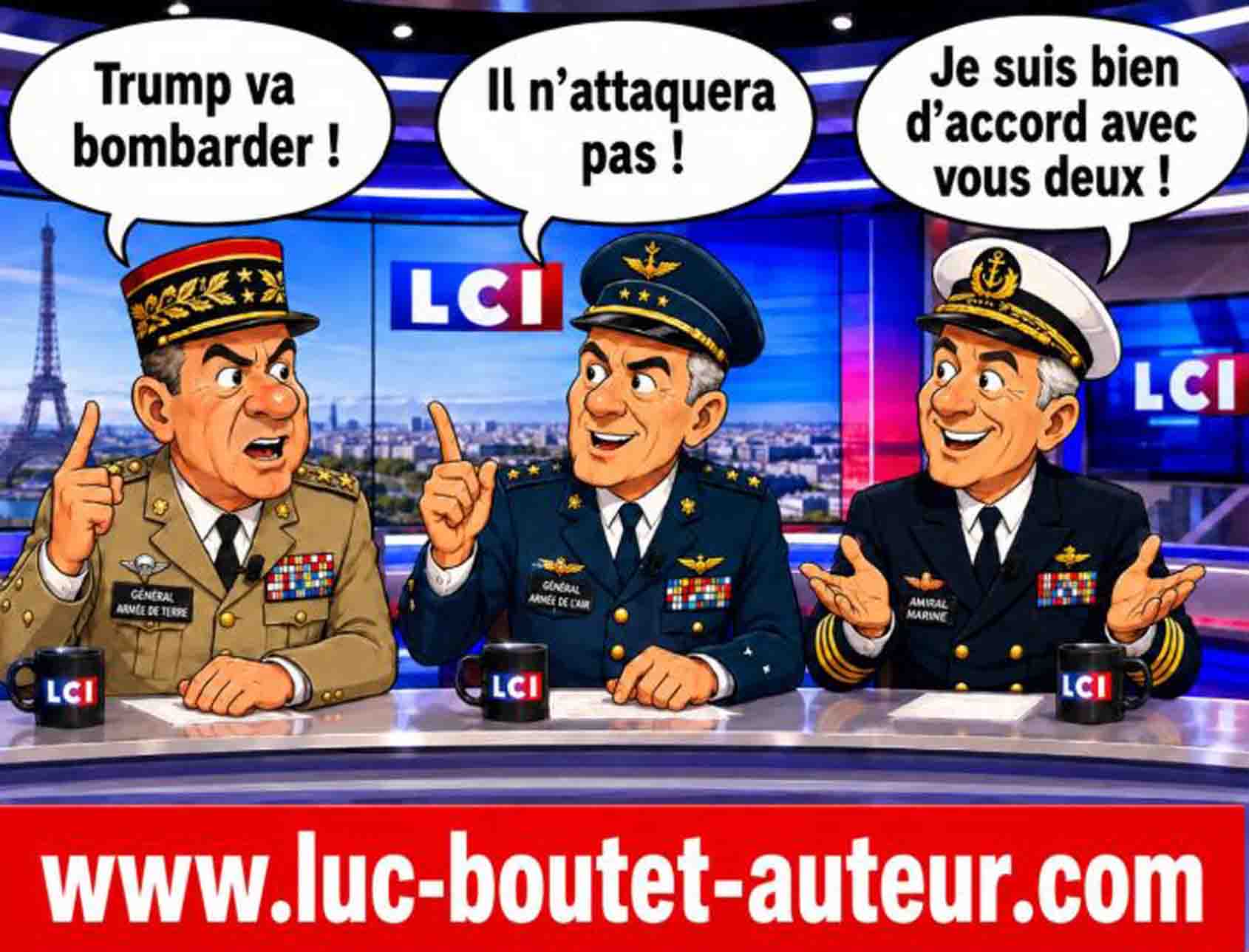 Sur le blog de Luc Boutet : publication d’une nouvelle image sur :
TA GUEULE § Quand la presse en fait trop. ISBN – 978-2-494768-49-9
A voir sur le blog : : www.luc-boutet-auteur.com
Et sur : www.luc-boutet-auteur.fr