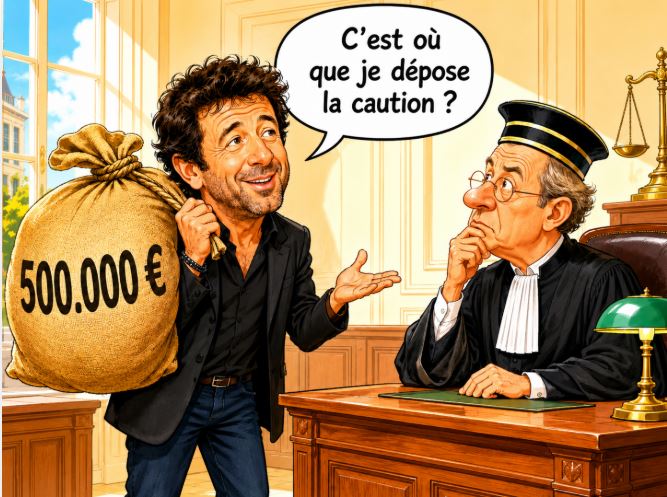 Sur le blog www.luc-boutet-auteur.com publication d’une photo et un article sur "La caution versée par Patrick Bruel"