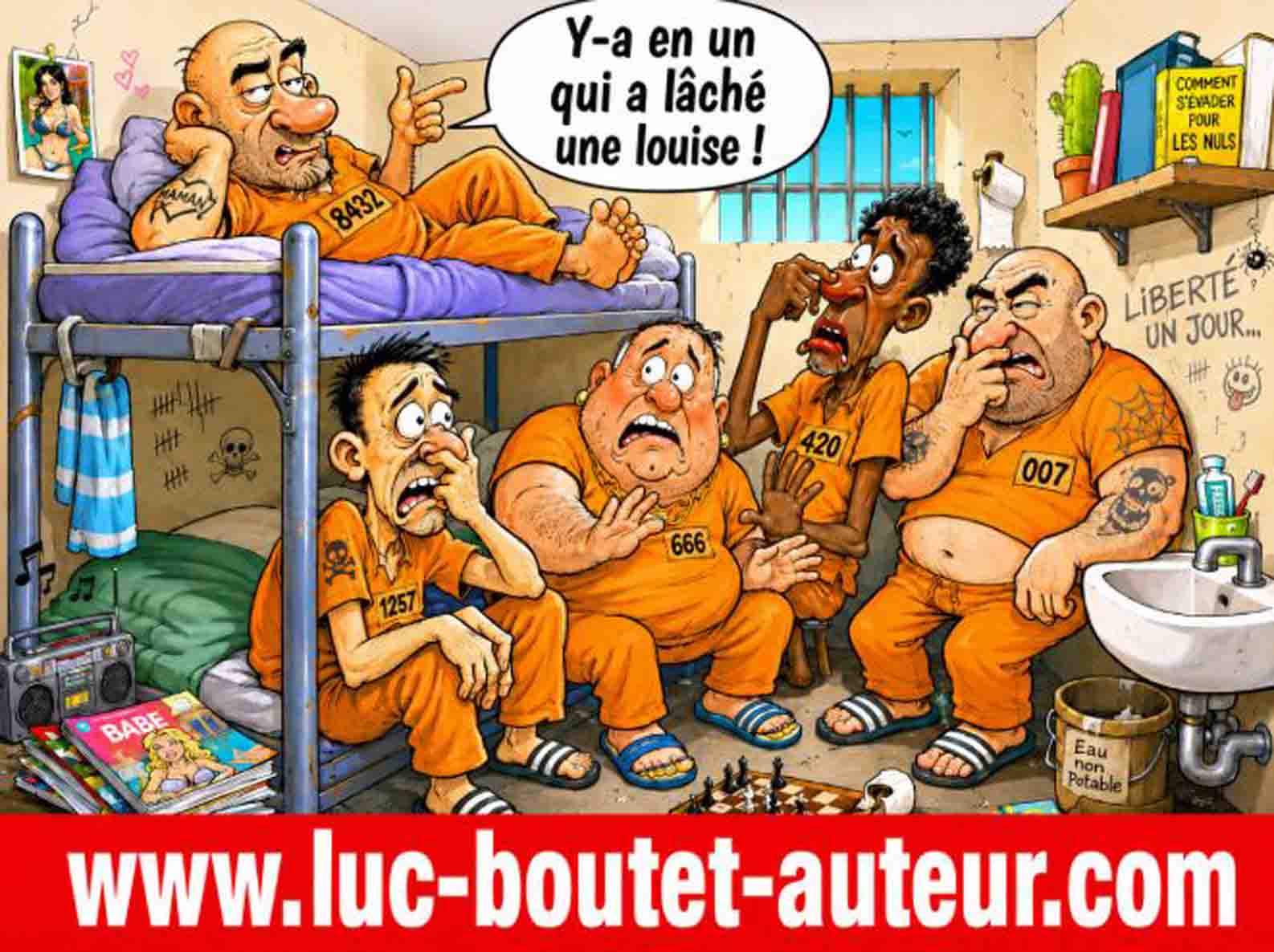 Sur le blog www.luc-boutet-auteur.com publication d’une image sur "La surpopulation carcérale en France"