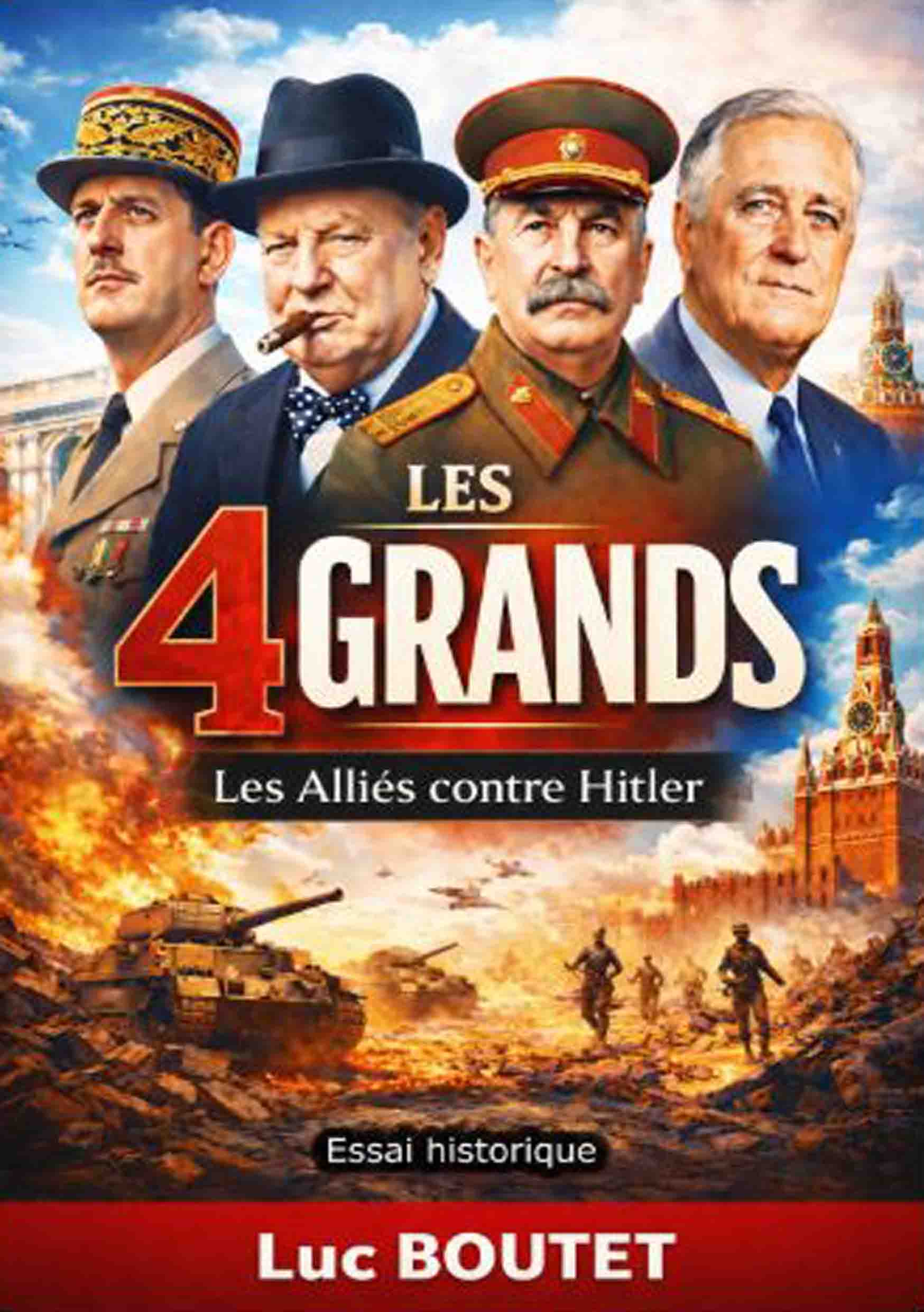 Sur le blog de Luc Boutet : publication d’une nouvelle image sur :
de Gaulle, Winston Churchill, Joseph Staline, Franklin Roosevelt,
A voir sur le blog : : www.luc-boutet-auteur.com
Et sur : www.luc-boutet-auteur.fr ISBN – 978-2-494768-47-5