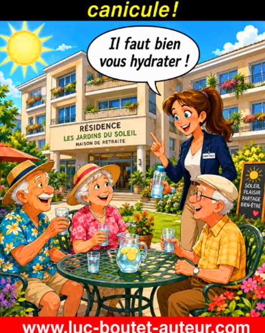 Sur le blog de Luc Boutet : publication d’une image sur   la vague de canicule qui sétend en Franced ; en ce moment !  A voir sur le blog : 
: www.luc-boutet-auteur.com